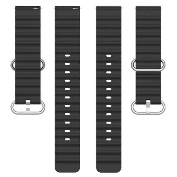 Фото - Ремешок для смарт-часов BeCover Wave Style (20mm) for Huawei Watch GT 3 (42mm) / GT 2 (42mm) / GT 3 Pro (43mm Ceramic) / Watch 2 (Sport) Black (714184)