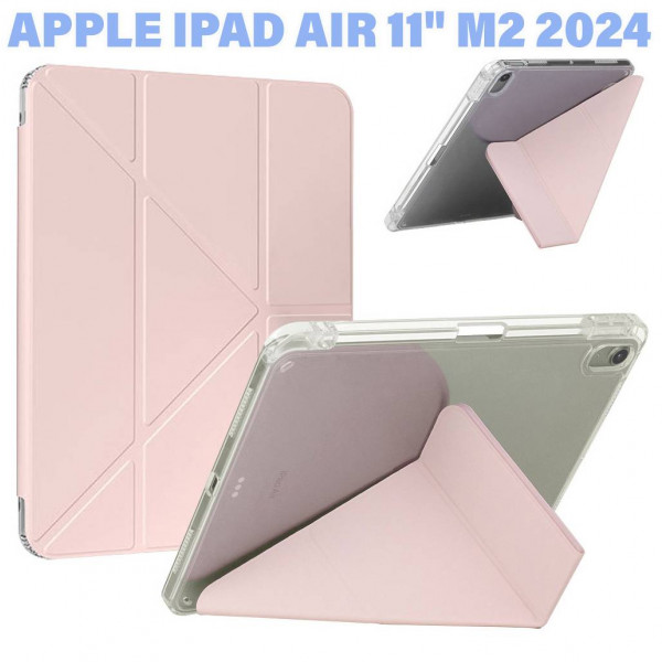 Фото - Чехол для планшета BeCover Ultra Slim Origami Transparent с креплением Apple iPad Air 11" M2/M3 (2024/2025) Pink (711391)