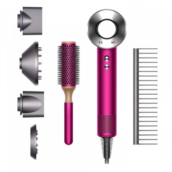 Фото - Фен Dyson HD03 Supersonic фуксія з набором гребінців