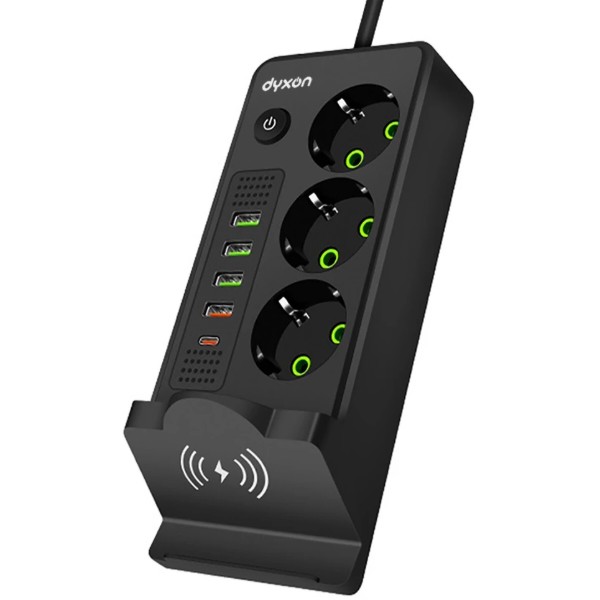 Фото - Мережевий фільтр Dyxon QL-1080 Magnetic 2 м 3 р 4 USB-A 1 USB-C (PD) Black (DXN-QL1080-2M-B)