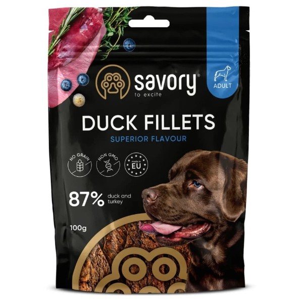 Фото - Лакомство для собак Savory Fillet Turkey With Duck 100 г (4820261921151)