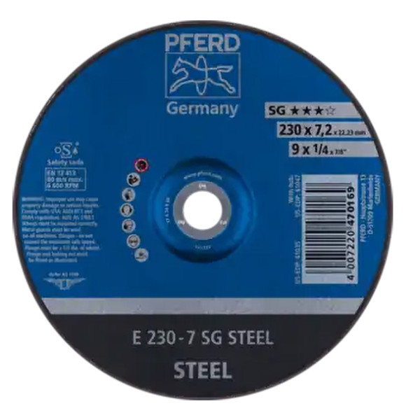 Фото - Круг отрезной по металлу Pferd 230х7,2х22 SG STEEL (4007220470169)
