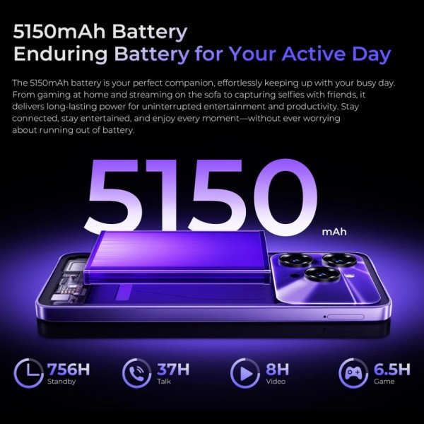 Фото - Смартфон OUKITEL C6 12/512GB Purple