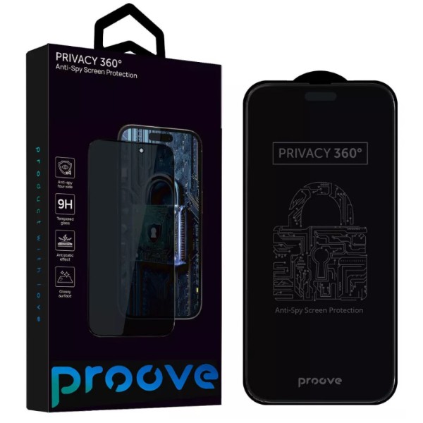 Фото - Захисне скло для смартфону Proove Privacy 360 iPhone 18 Pro black (PGP360I18P01)