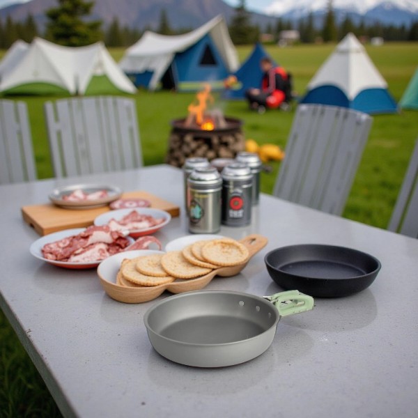 Фото - Набір посуду туристичний Bo-camp Explorer XL 4 Pieces Hard Anodized Grey/Green (2200249)