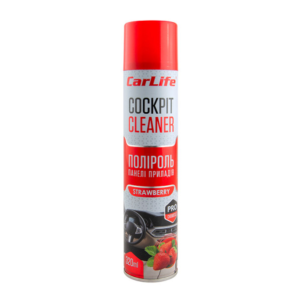 Фото - Поліроль для авто CarLife Полуниця Cockpit Cleaner 320 ml (CF324)