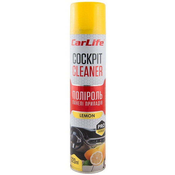 Фото - Поліроль для авто CarLife Лимон Cockpit Cleaner 320 ml (CF322)