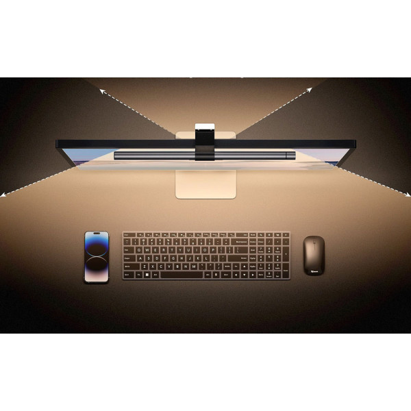 Фото - Лампа для монітора Choetech + задня підсвітка Elesense, 90+48 LED, 7W, сенсорне керування (E1132-GY)