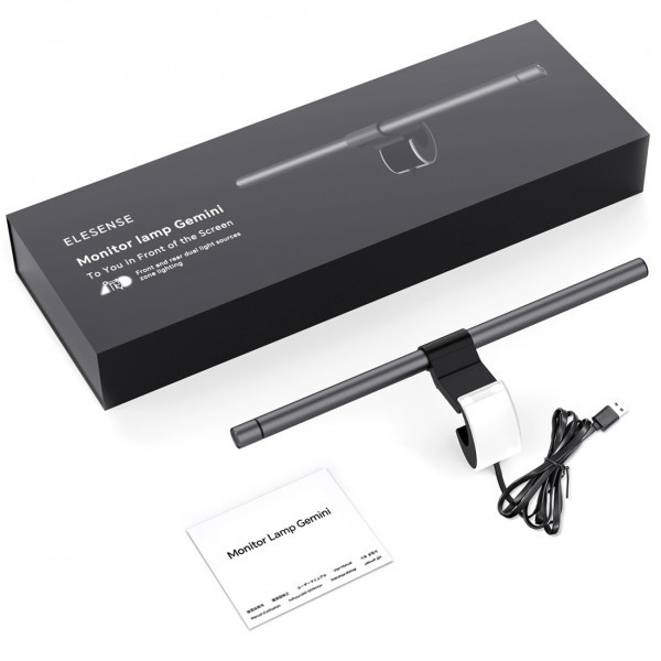 Фото - Лампа для монітора Choetech + задня підсвітка Elesense, 90+48 LED, 7W, сенсорне керування (E1132-GY)