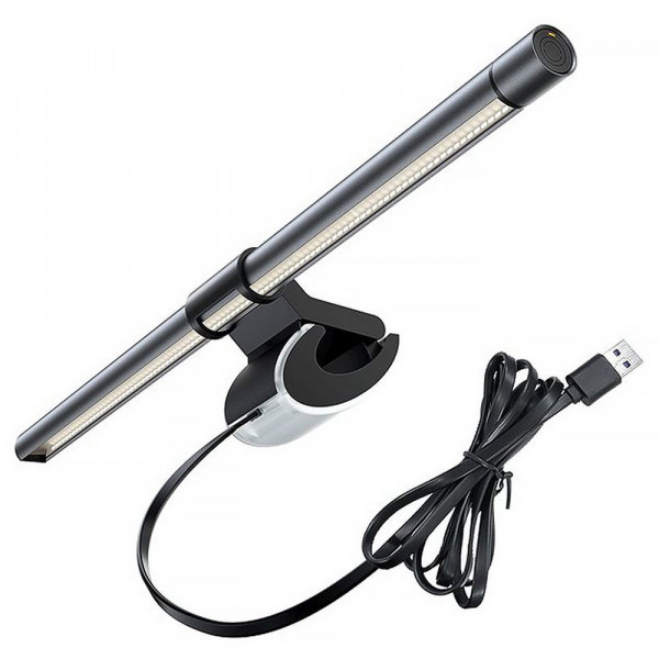 Фото - Лампа для монітора Choetech + задня підсвітка Elesense, 90+48 LED, 7W, сенсорне керування (E1132-GY)