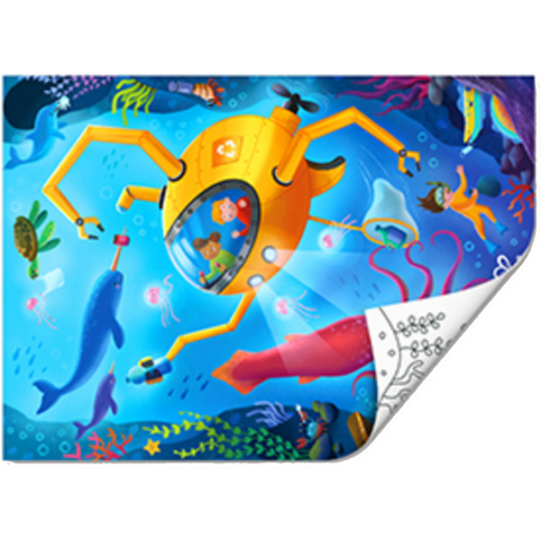 Фото - Пазлы (5-7 лет) Hape Океан с раскраской (E1643)