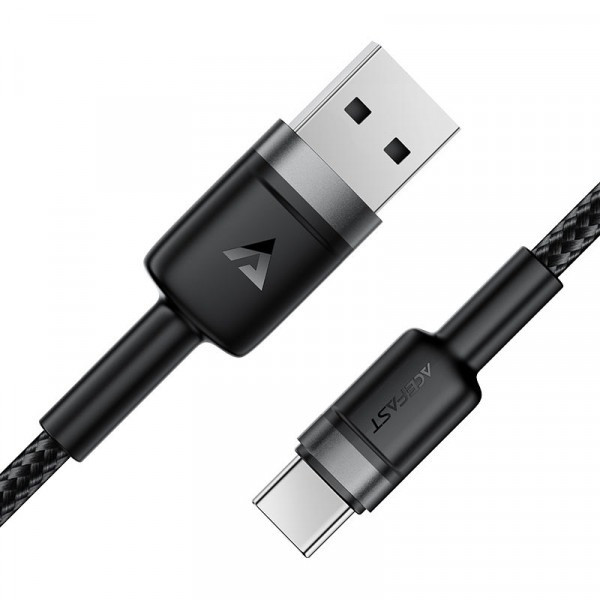 Фото - Кабель синхронізації даних AceFast USB 2.0 AM-Type-C M, 1.2 м Black (6974316285144)