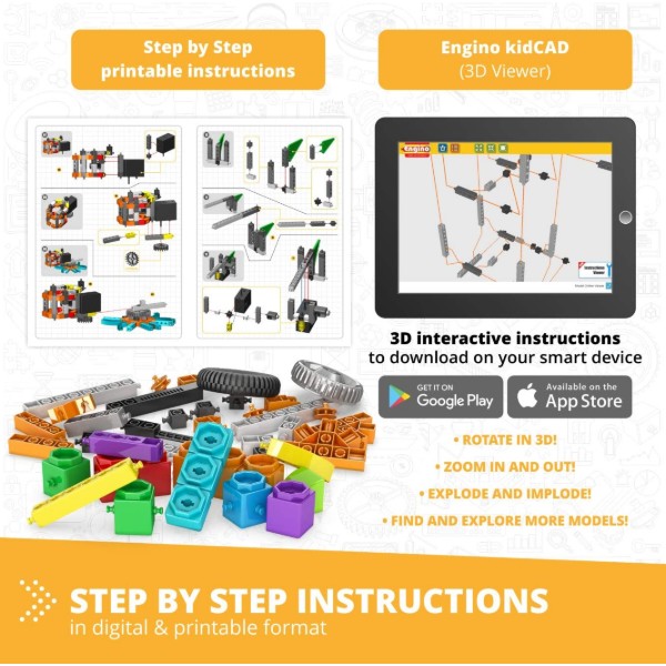 Фото - Пластиковий конструктор Engino Stem& Robotics Mini Set v2 (E20)