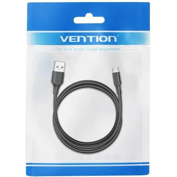 Фото - Кабель Vention USB 2.0 AM-micro BM 2.0м Black (CTIBH)