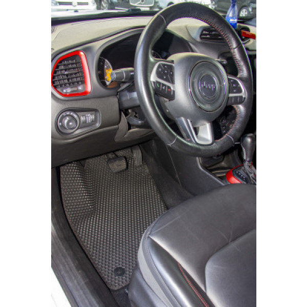 Фото - Коврики из экокожи в салон авто передние EVAtech ECO для Renegade Jeep 2014 1 поколение SUV USA (JP22642AE2OU4BBB)