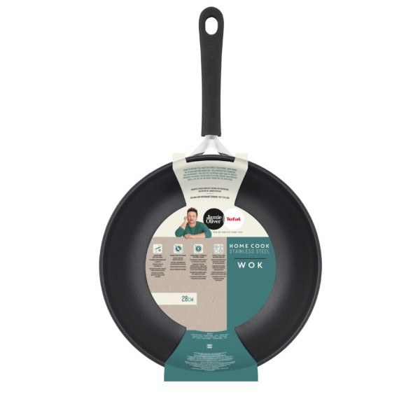 Фото - Сковорода ВОК Tefal E3031955 Jamie Oliver Home Cook 28 см