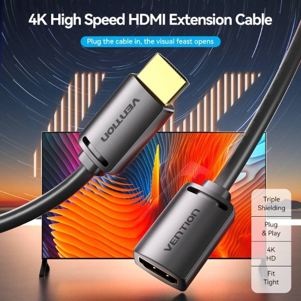 Фото - Кабель HDMI Vention HDMI M - F 5.0 м, V2.0 4K 60Hz (AHCBJ)