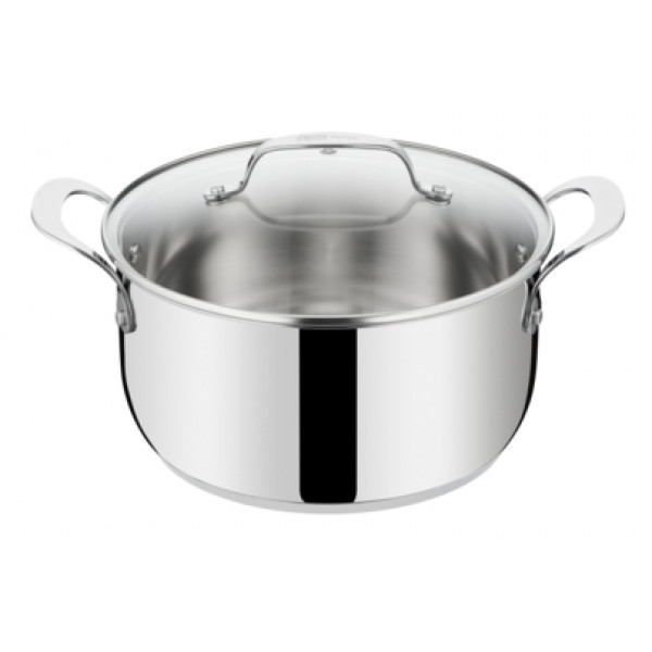 Фото - Набір посуду Tefal E314SA74 Jamie Oliver Kitchen Essential  10 пр (ківш 1,5 л,  кастр 1,5 л/ 3,0 л/ 5,3 л, сковороди 24 см/ 28 см )