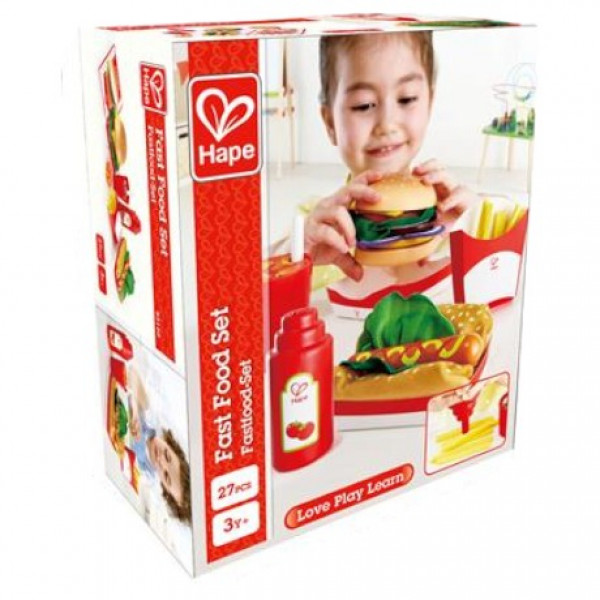 Фото - Сюжетно-рольова гра. Магазин Hape Фаст-фуд (E3160)