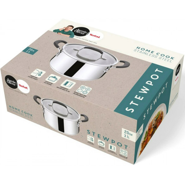 Фото - Кастрюля Tefal E3184455 Jamie Oliver Home Cook  20 см/3,1 л