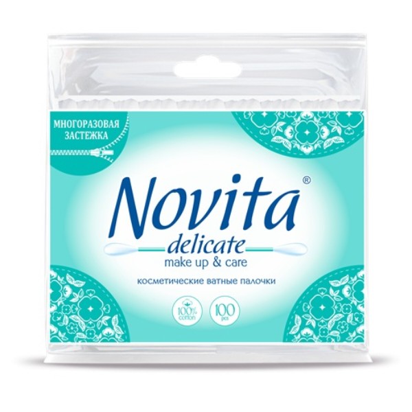 Фото - Ватные палочки Novita Delikate 100 шт. (4823071615906) Фото - Ватные палочки Novita Delikate 100 шт. (4823071615906)