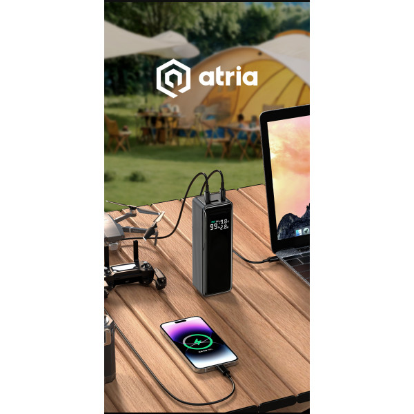 Фото - Батарея мобильная ATRIA Powerbank USB-C 30000mAh 160W Blue (WPD-160SB)