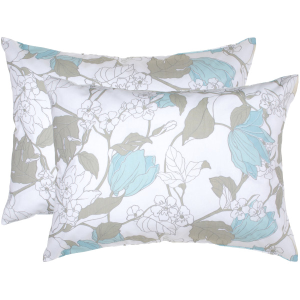 Фото - Наволочка Home Line Бязь Щ140 ВЕСНЯНИЙ ВЕЧІР блакитний 50х70 2 шт. (168656)