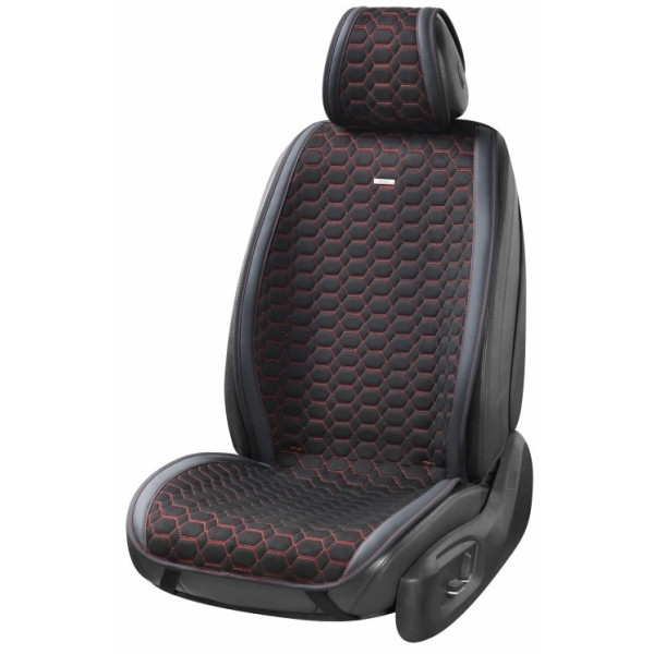Фото - Накидка на спинку переднього сидіння автомобіля Beltex Monte Carlo, black-red 2 шт. (BX81160)