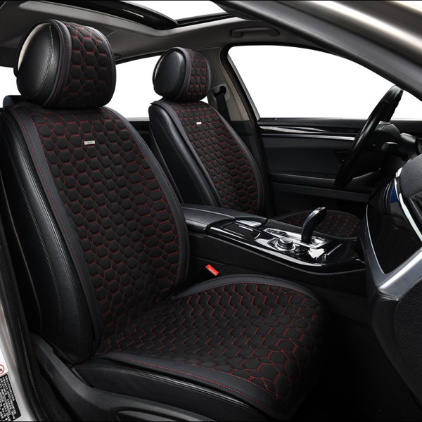 Фото - Накидка на спинку переднього сидіння автомобіля Beltex Monte Carlo, black-red 2 шт. (BX81160)