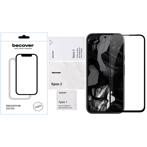 Фото - Захисне скло для смартфону BeCover for Google Pixel 8a Black (711663)