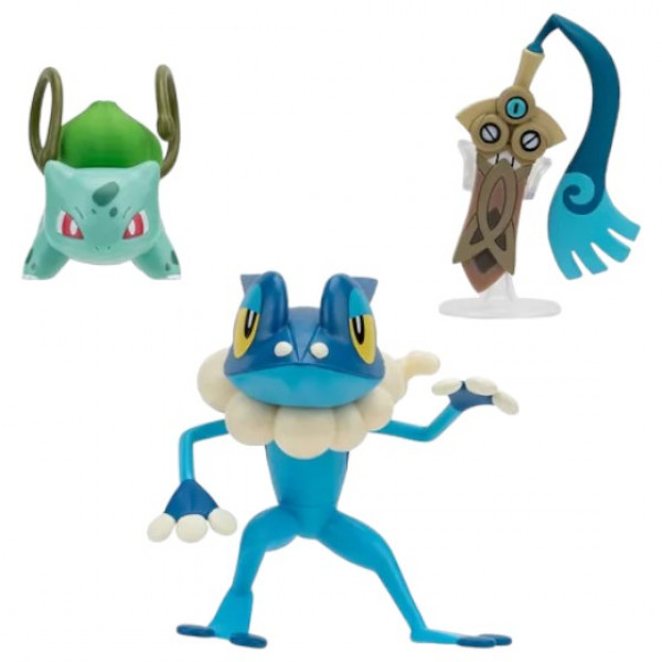 Фото - Набор игровых фигурок Pokemon W19 - ХОНЭДЖ. БУЛЬБАЗАВР, ФРОГАДИР (PKW3599)