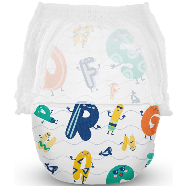 Фото - Одноразовые подгузники-трусики Offspring размер L 9-14 кг 36 шт. Буквы (DP-OI-FAP-L36P-ABC)