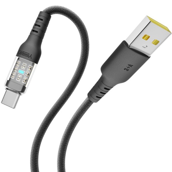 Фото - Кабель YOKI CYBER Type-C 3A 2m Black (YK-CY23)