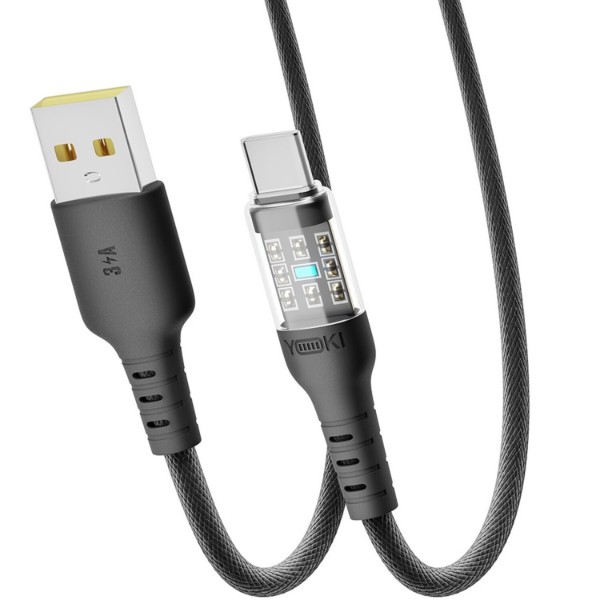 Фото - Кабель YOKI CYBER Type-C 3A 2m Black (YK-CY23)
