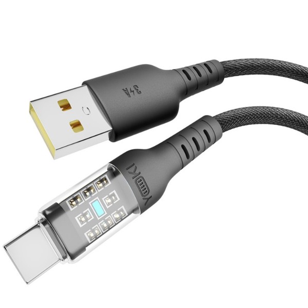 Фото - Кабель YOKI CYBER Type-C 3A 2m Black (YK-CY23)