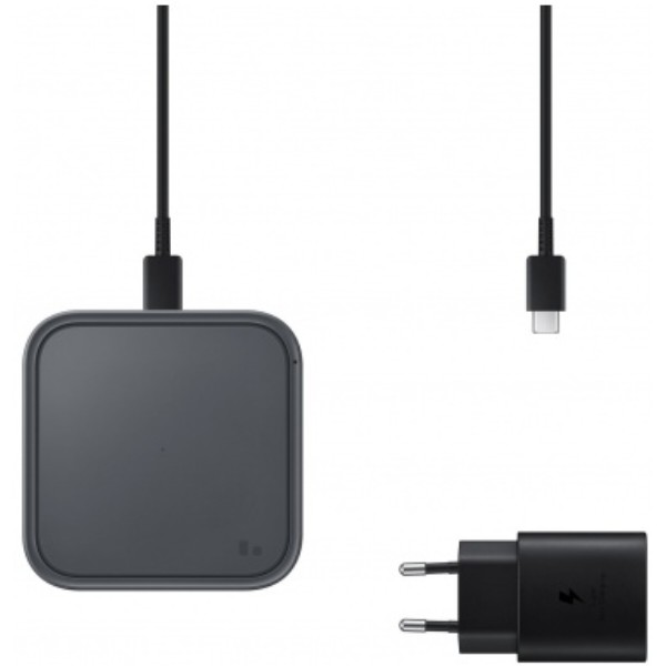 Фото - Беспроводное зарядное устройство Samsung 15W Wireless Charger Pad with TA (EP-P2400TBRGRU)