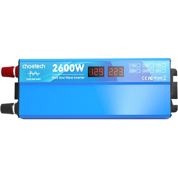Фото - Інвертор автомобільний Choetech 12V 220V 1300Вт (CJ2600Q-V2)