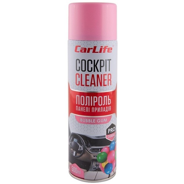 Фото - Поліроль для авто CarLife Бабл гам. Cockpit Cleaner 500 мл (CF510)