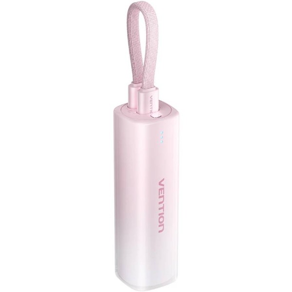 Фото - Батарея мобільна Vention 5000mAh 20W PD, USB-C In/Out, Lightning In/Out, with cable, Gradient Red (FHWR0)