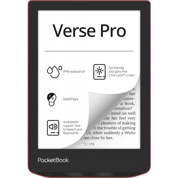 Фото - Електронна книга PocketBook 634 Verse Pro Passion Red (PB634-3-CIS)