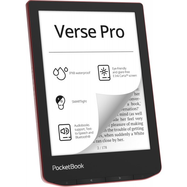 Фото - Електронна книга PocketBook 634 Verse Pro Passion Red (PB634-3-CIS)
