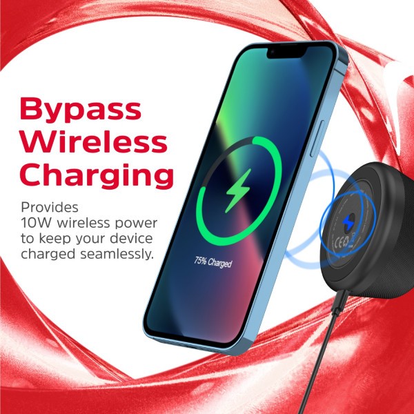 Фото - Портативна акустика Energizer Bluetooth 5.3 5W + Wireless bypass Charging магнітна зарядка 10W Black (BTS055)