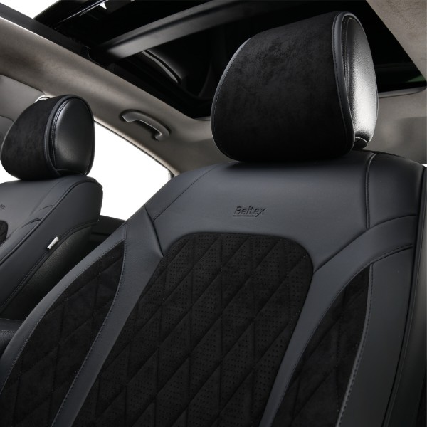 Фото - Комплект накидок на сидіння автомобіля Beltex 3D Malibu black 2 шт. (BX89110)