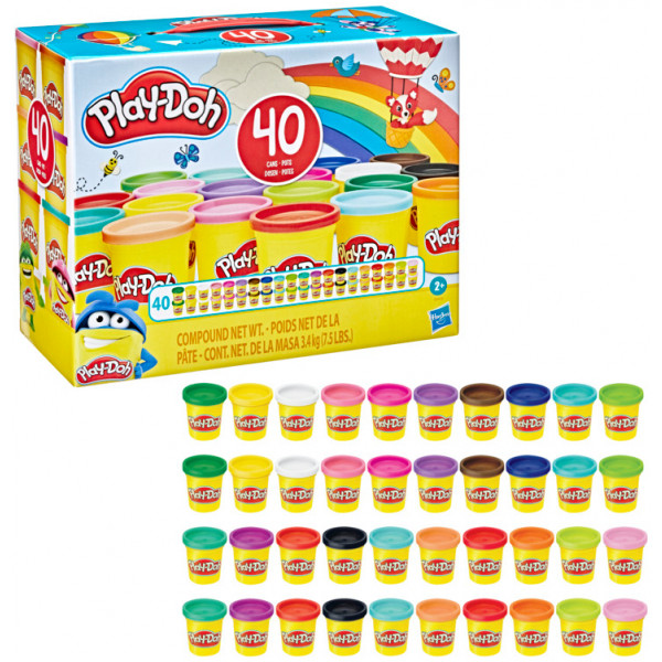Фото - Матеріали Hasbro Play Doh Набір пластиліну, 40 баночок (E9413)