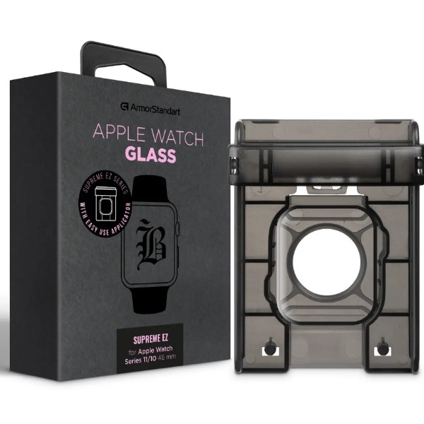 Фото - Защитное стекло для смарт-часов Armorstandart Supreme Black Icon EZ для Apple Watch Series 11/10 46 mm (ARM91474)