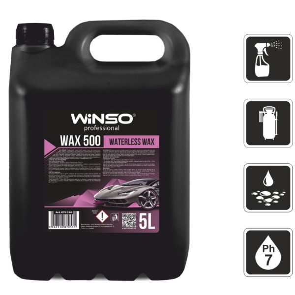 Фото - Віск для авто Winso Wax 1000 Nano Waterless Wax 1л (Winso Wax 500 Waterless Wax 5л (880700))