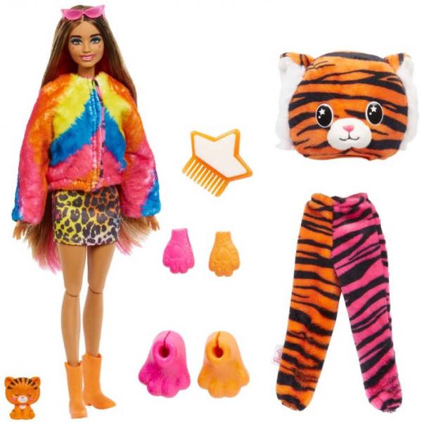 Фото - Лялька Barbie "Cutie Reveal" серії "Друзі з джунглів" — тигреня (HKP99)