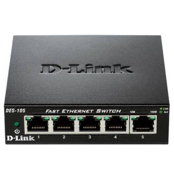 Фото - Коммутатор локальної мережі (Switch) D-Link DES-105/E Фото - Коммутатор локальної мережі (Switch) D-Link DES-105/E