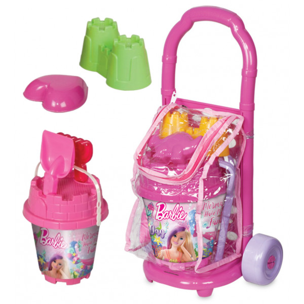 Фото - Набір для гри в пісочниці dede у візочку ''Barbie'' (01480)