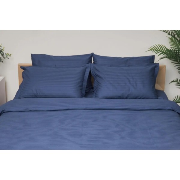 Фото - Пододеяльник двуспальный евро Moon&Star Satin Stripe Delfi Blue King Size 220x240 см (MS-870000424)